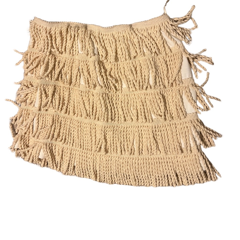 Fringed Tan Skirt